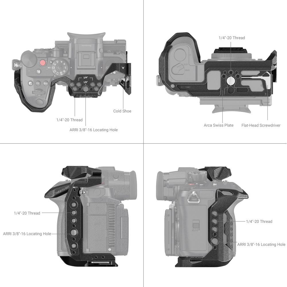 カメラ その他 SmallRig “Black Mamba” Camera Cage for Panasonic LUMIX GH6 
