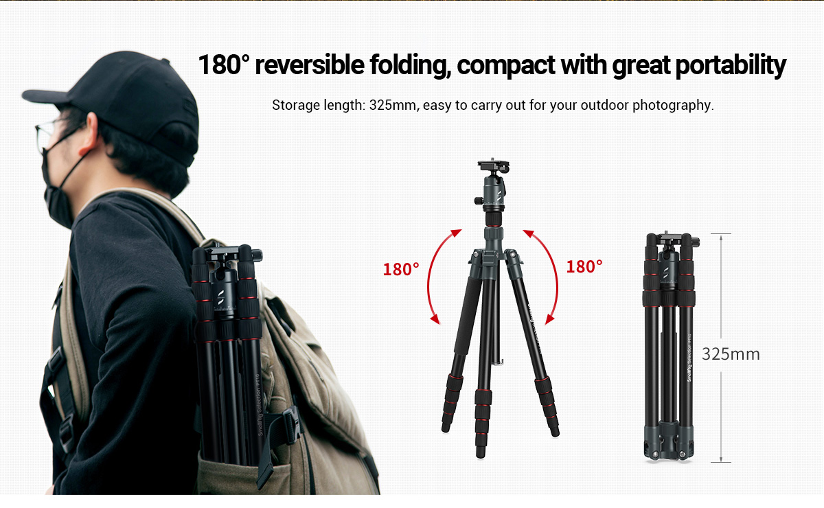 SmallRig Selection Portable Aluminum Camera Tripod PT10 3257 $77.40 $129.00