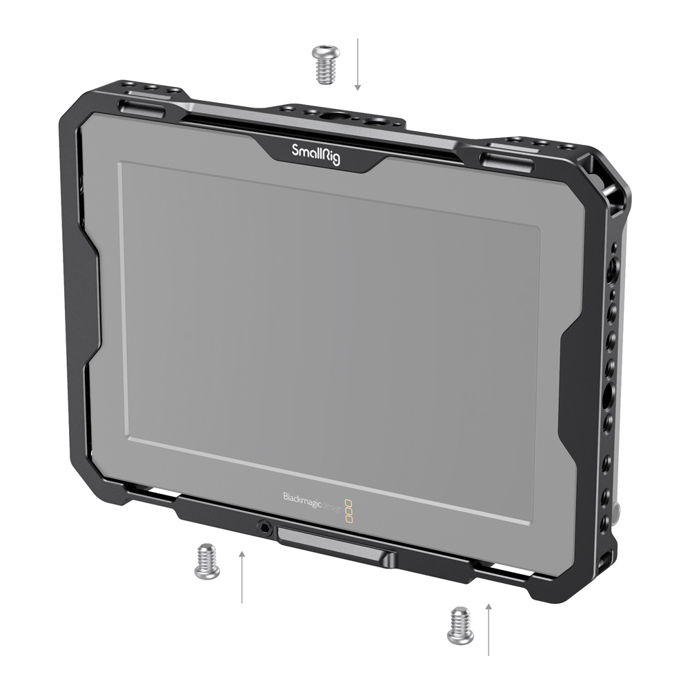 Cage with Sun Hood and HDMI Clamp for Blackmagic Design Video