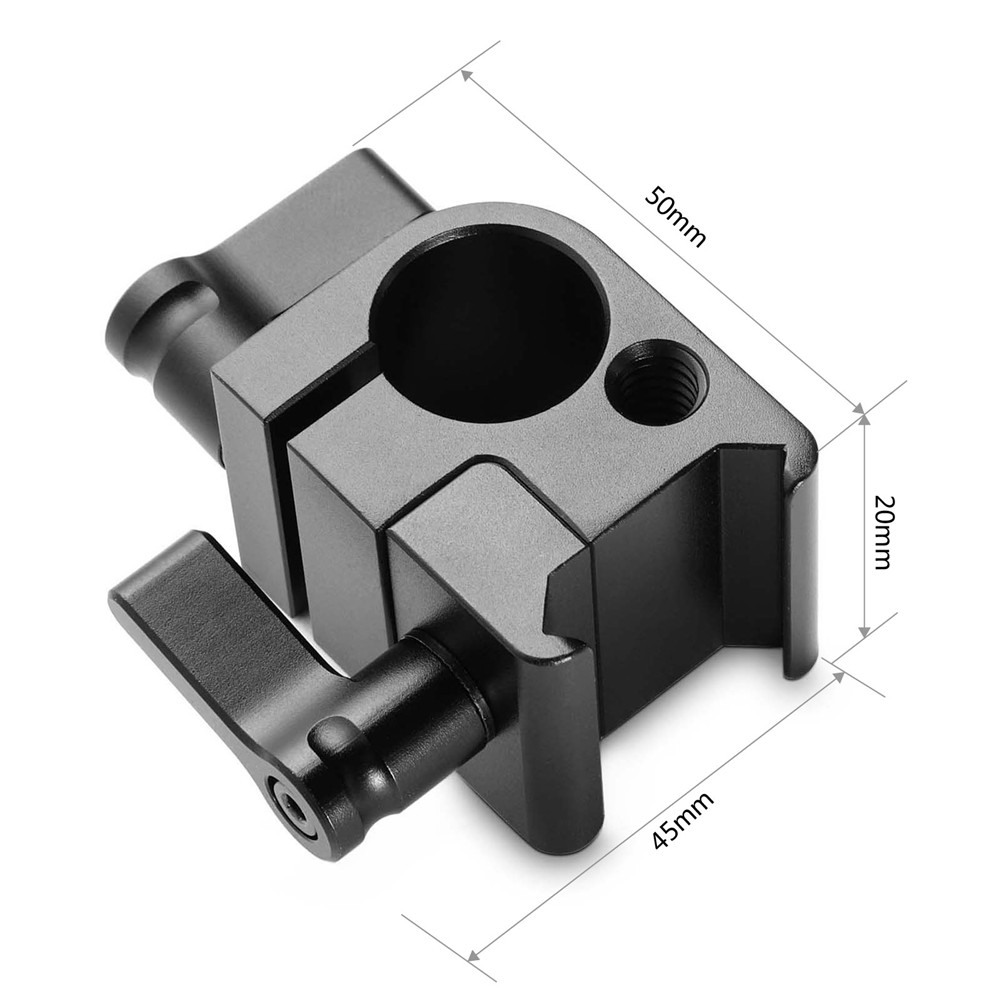 SMALLRIG NATO Lock Clamp with Single 15mm Rod Clamp for Monitor Mount 1254 LCD Light EVF Mount 