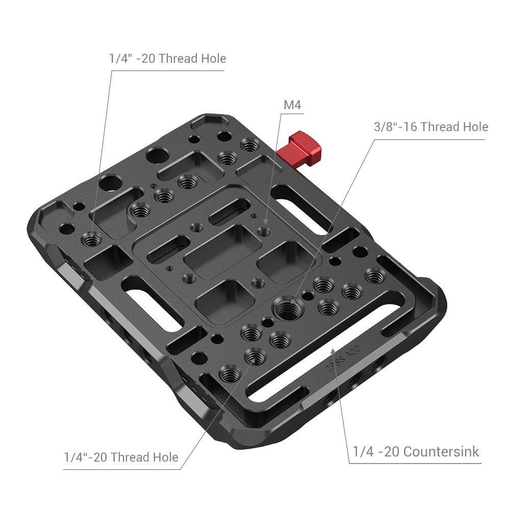 SMALLRIG V-Lock Mount Battery Plate with Dual 15mm Rod Clamp 3016 