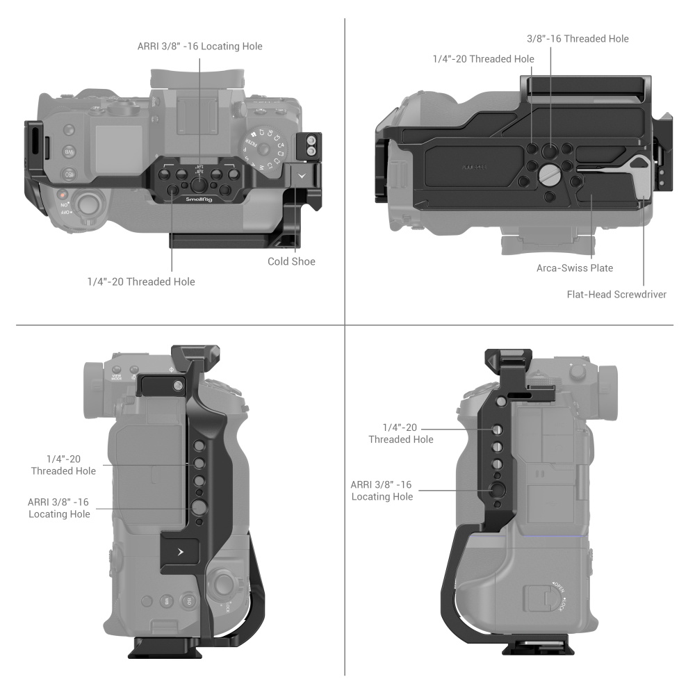 Multifunctional Cage for FUJIFILM X-H2 / X-H2S with FT-XH / VG-XH