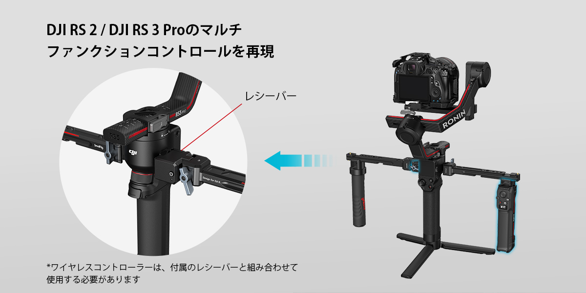 SmallRig DJI RSシリーズ用無線制御式デュアルハンドグリップ 3954