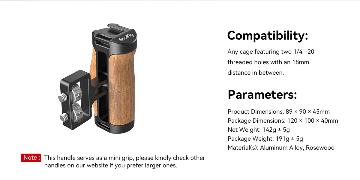 smallrig wooden mini side handle